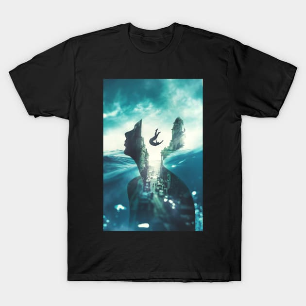 Drowning T-Shirt by AhmedEmad